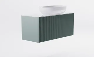 Тумба с раковиной Astra-Form М-40 Slim 4631177714580 90 см зелёный матовый